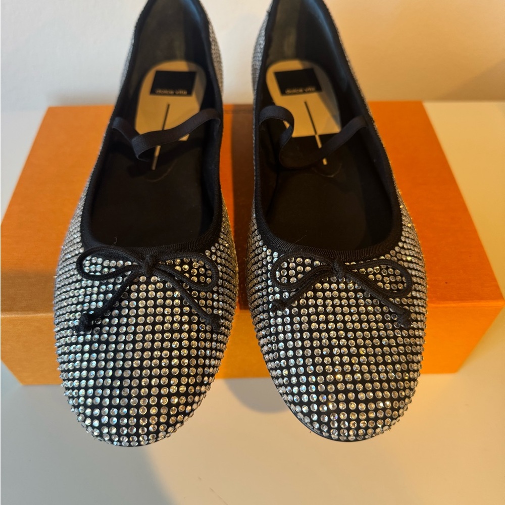 Dolce Vita Rhinestone Ballet Flats Size 10 - Picture 4 of 11